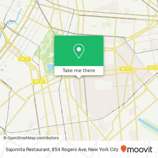 Sajomita Restaurant, 854 Rogers Ave map