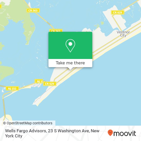 Mapa de Wells Fargo Advisors, 23 S Washington Ave