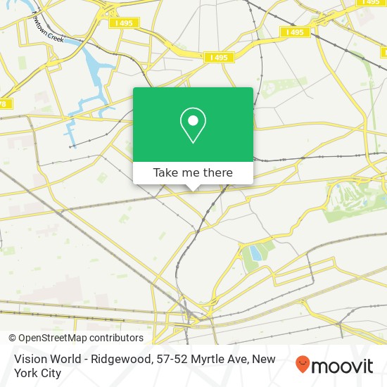 Mapa de Vision World - Ridgewood, 57-52 Myrtle Ave