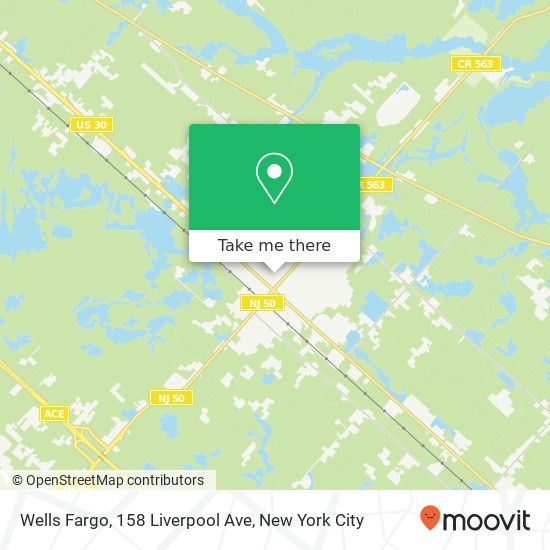 Mapa de Wells Fargo, 158 Liverpool Ave