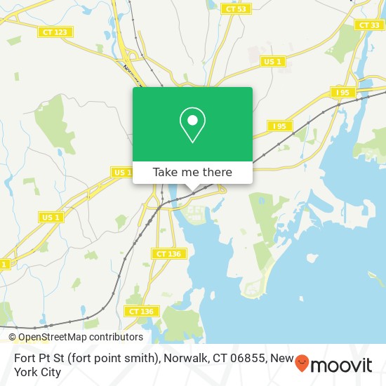 Mapa de Fort Pt St (fort point smith), Norwalk, CT 06855