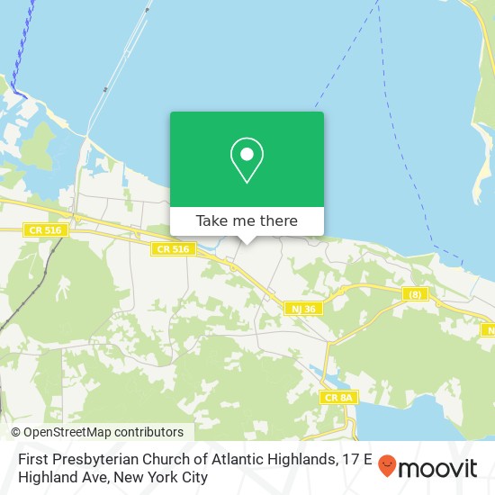 First Presbyterian Church of Atlantic Highlands, 17 E Highland Ave map