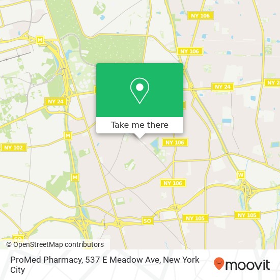 Mapa de ProMed Pharmacy, 537 E Meadow Ave