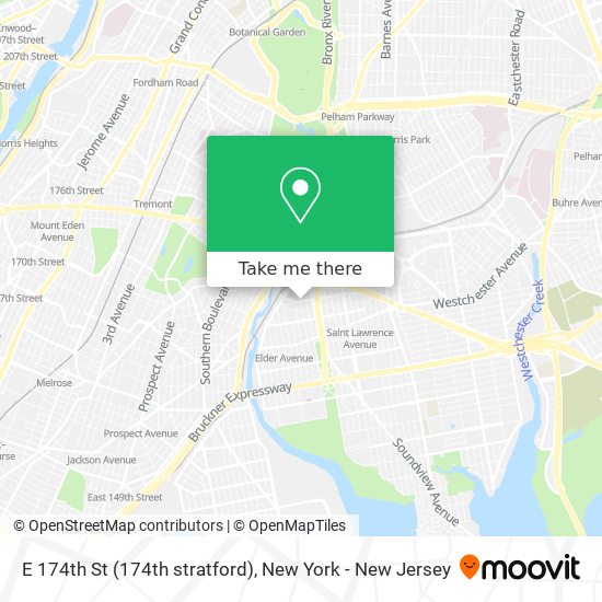E 174th St (174th stratford) map