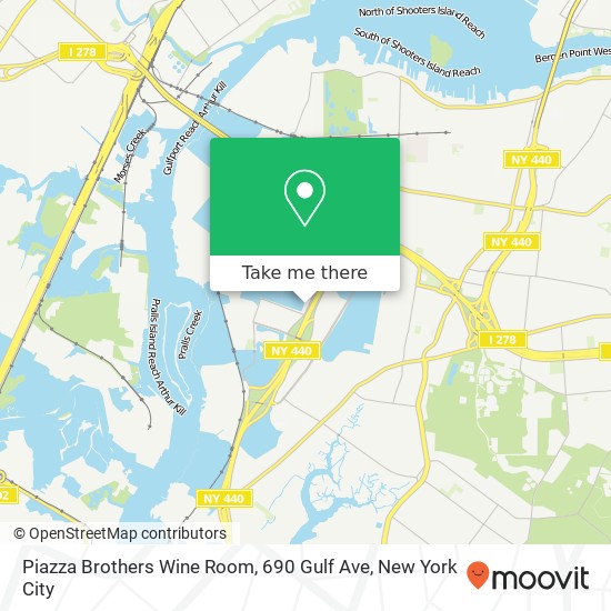 Mapa de Piazza Brothers Wine Room, 690 Gulf Ave