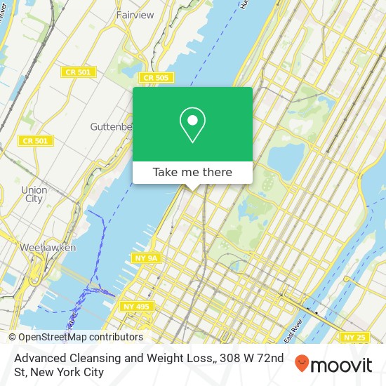 Mapa de Advanced Cleansing and Weight Loss,, 308 W 72nd St
