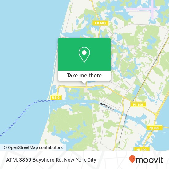 Mapa de ATM, 3860 Bayshore Rd