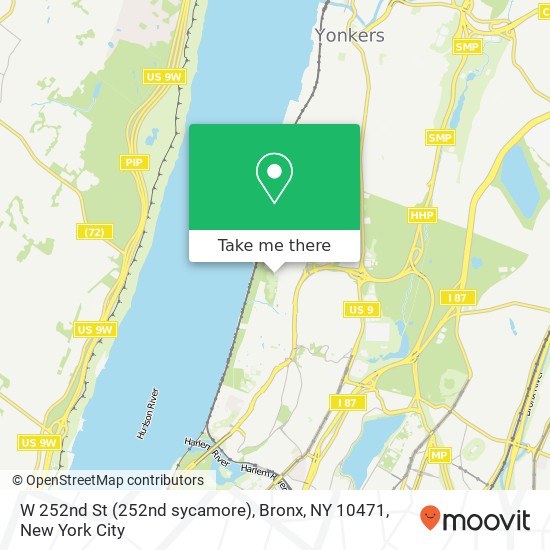 Mapa de W 252nd St (252nd sycamore), Bronx, NY 10471