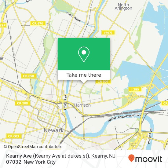 Kearny Ave (Kearny Ave at dukes st), Kearny, NJ 07032 map