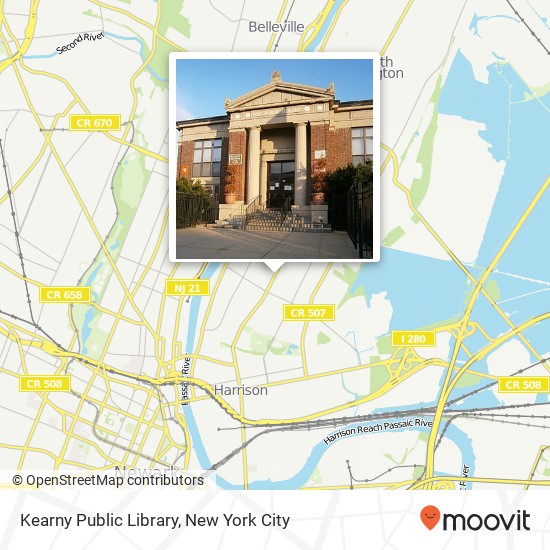 Kearny Public Library map