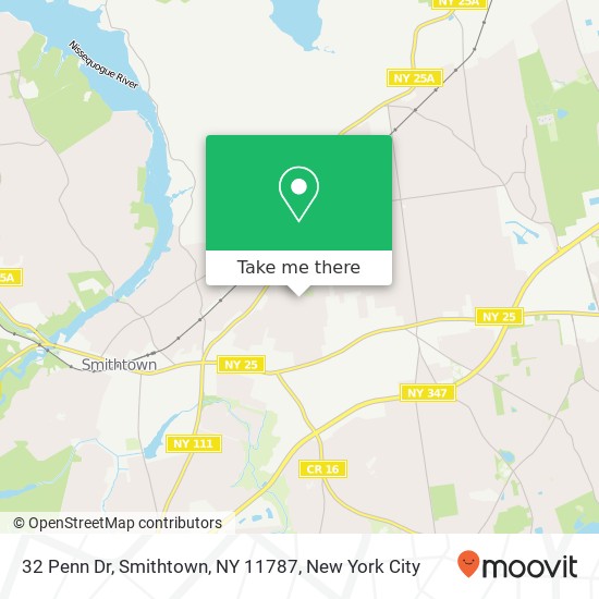 32 Penn Dr, Smithtown, NY 11787 map
