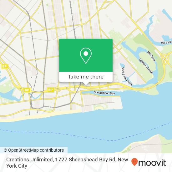 Creations Unlimited, 1727 Sheepshead Bay Rd map