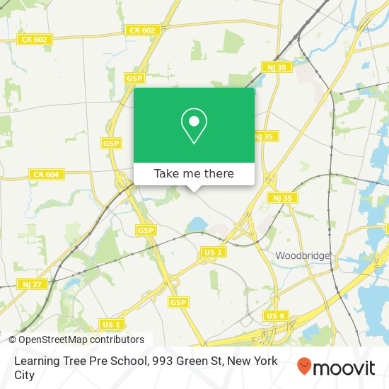 Mapa de Learning Tree Pre School, 993 Green St