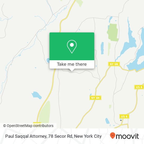 Mapa de Paul Saqqal Attorney, 78 Secor Rd