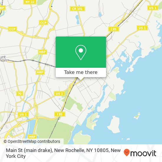 Mapa de Main St (main drake), New Rochelle, NY 10805