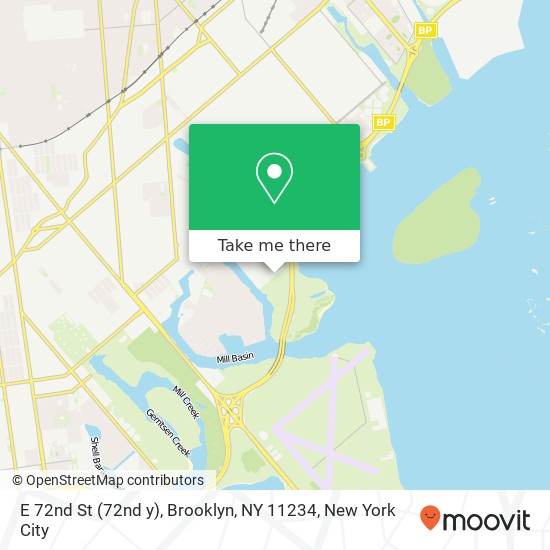 Mapa de E 72nd St (72nd y), Brooklyn, NY 11234
