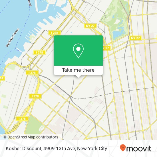 Kosher Discount, 4909 13th Ave map