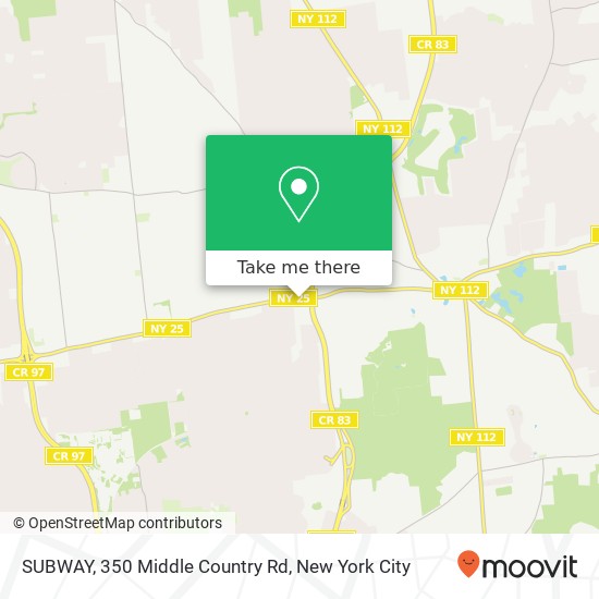 SUBWAY, 350 Middle Country Rd map