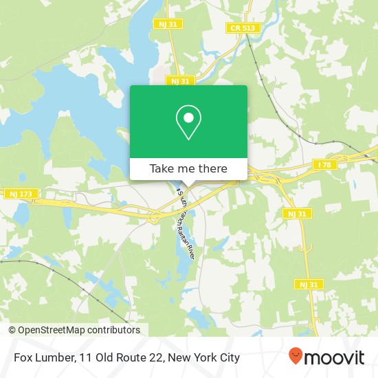 Mapa de Fox Lumber, 11 Old Route 22