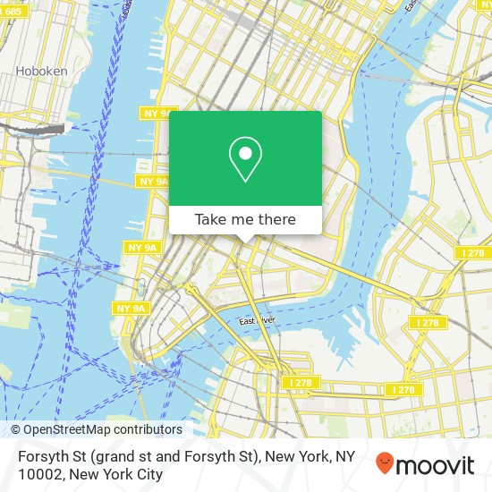 Forsyth St (grand st and Forsyth St), New York, NY 10002 map