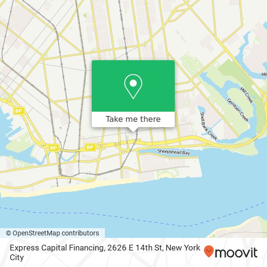 Mapa de Express Capital Financing, 2626 E 14th St