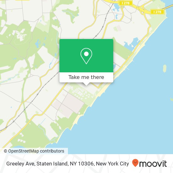 Mapa de Greeley Ave, Staten Island, NY 10306