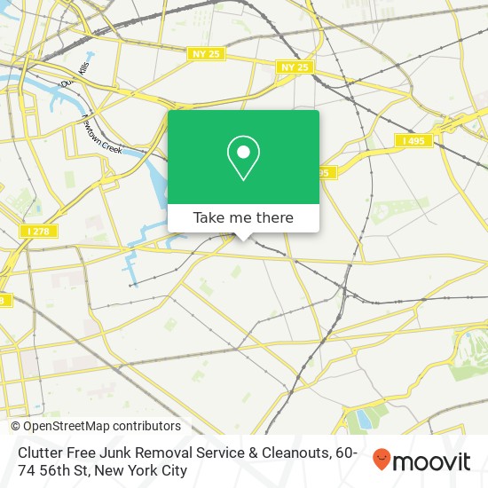 Mapa de Clutter Free Junk Removal Service & Cleanouts, 60-74 56th St