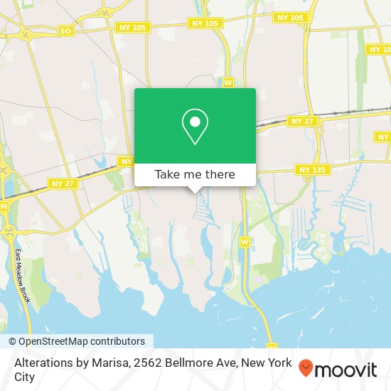 Mapa de Alterations by Marisa, 2562 Bellmore Ave