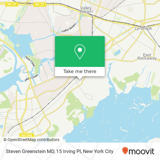 Steven Greenstein MD, 15 Irving Pl map