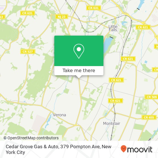 Cedar Grove Gas & Auto, 379 Pompton Ave map