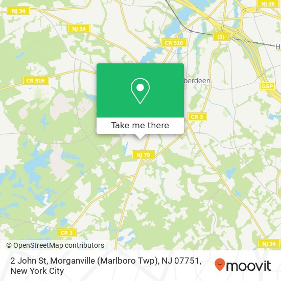 Mapa de 2 John St, Morganville (Marlboro Twp), NJ 07751