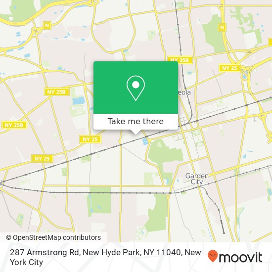 Mapa de 287 Armstrong Rd, New Hyde Park, NY 11040