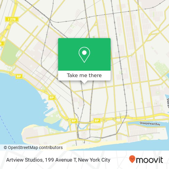 Artview Studios, 199 Avenue T map