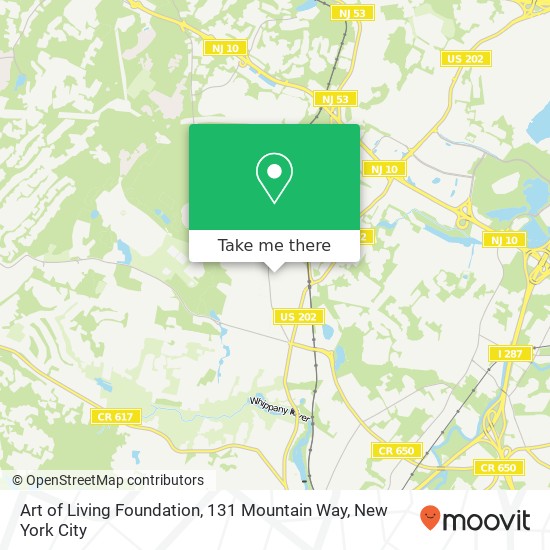 Art of Living Foundation, 131 Mountain Way map