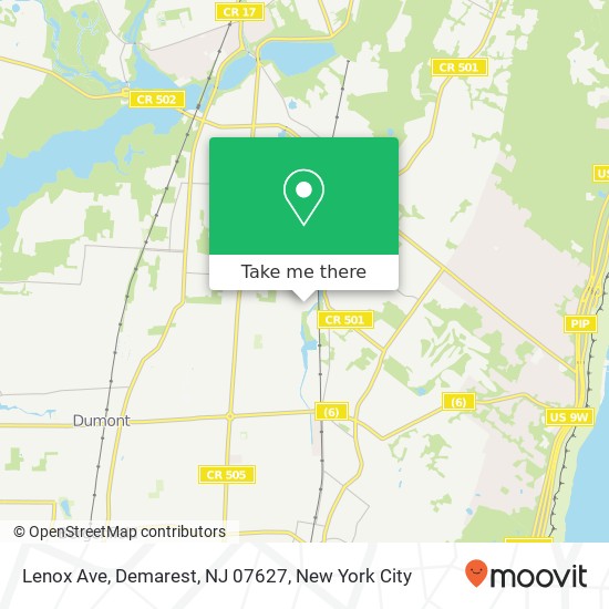 Lenox Ave, Demarest, NJ 07627 map