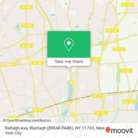 Mapa de Beltagh Ave, Wantagh (BRIAR PARK), NY 11793
