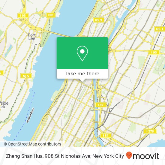 Mapa de Zheng Shan Hua, 908 St Nicholas Ave