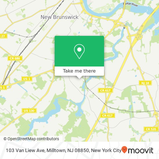 Mapa de 103 Van Liew Ave, Milltown, NJ 08850