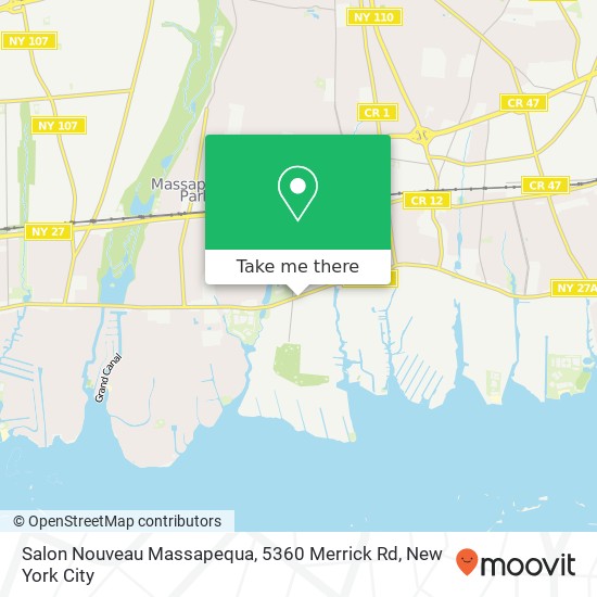Salon Nouveau Massapequa, 5360 Merrick Rd map