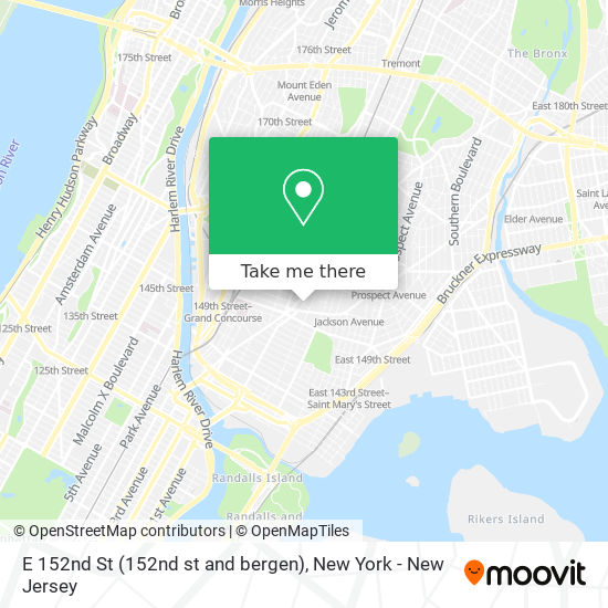 E 152nd St (152nd st and bergen) map