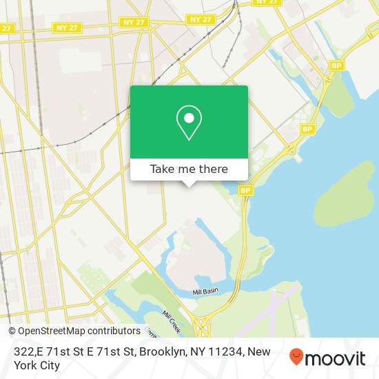 Mapa de 322,E 71st St E 71st St, Brooklyn, NY 11234