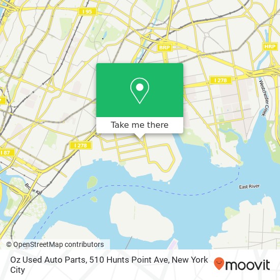 Mapa de Oz Used Auto Parts, 510 Hunts Point Ave