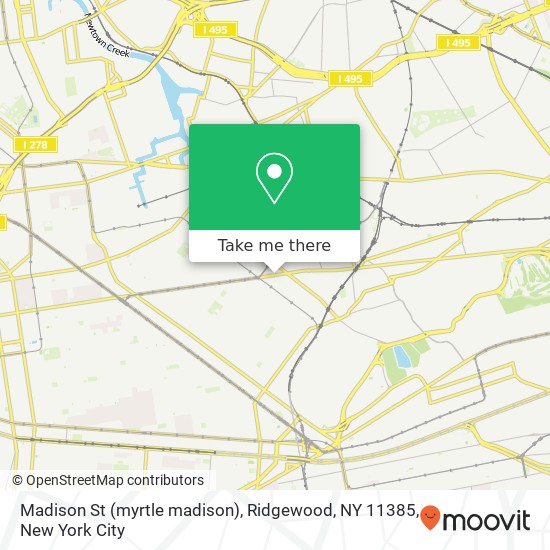 Mapa de Madison St (myrtle madison), Ridgewood, NY 11385