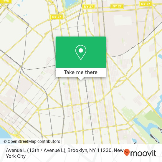 Mapa de Avenue L (13th / Avenue L), Brooklyn, NY 11230