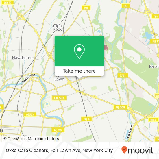 Mapa de Oxxo Care Cleaners, Fair Lawn Ave