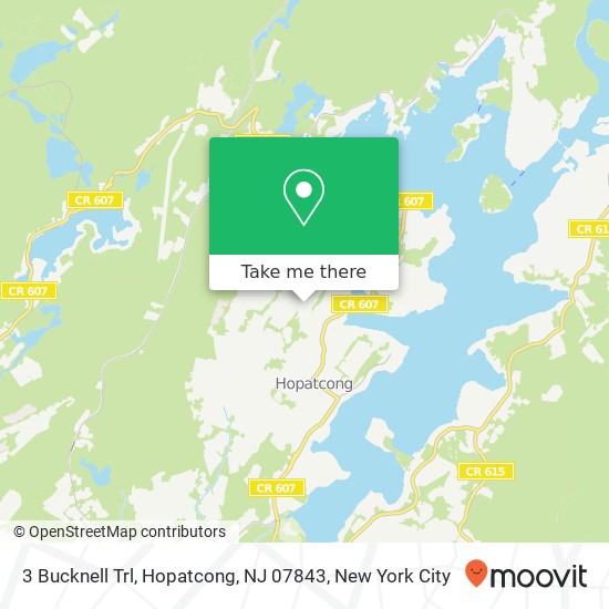 Mapa de 3 Bucknell Trl, Hopatcong, NJ 07843