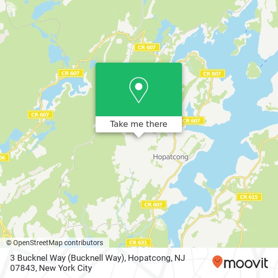 Mapa de 3 Bucknel Way (Bucknell Way), Hopatcong, NJ 07843