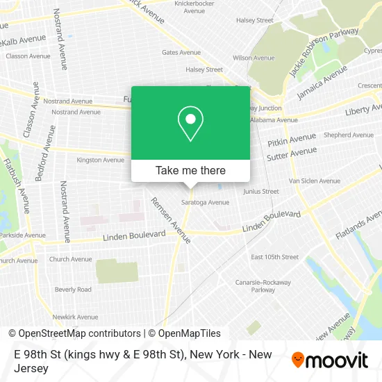 E 98th St (kings hwy & E 98th St) map