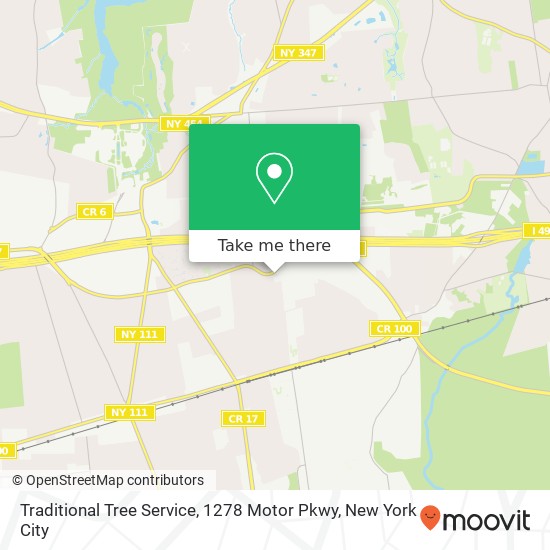 Mapa de Traditional Tree Service, 1278 Motor Pkwy