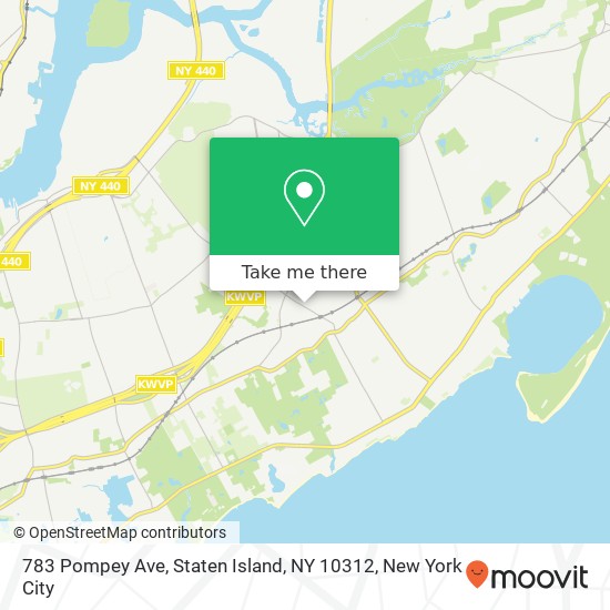 Mapa de 783 Pompey Ave, Staten Island, NY 10312